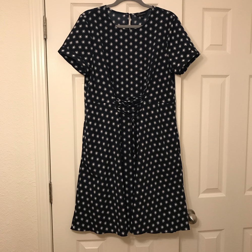 Banana Republic Navy Printed Dress